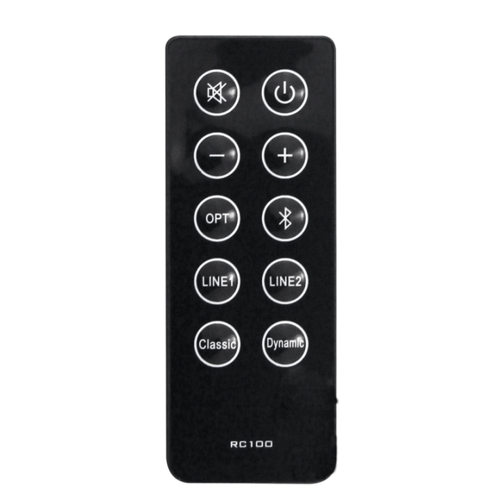 Replace RC10D RC100 Remote Control for R2000DB Soundbar Powered Bluetooth Bookshelf Speakers Black Plastic
