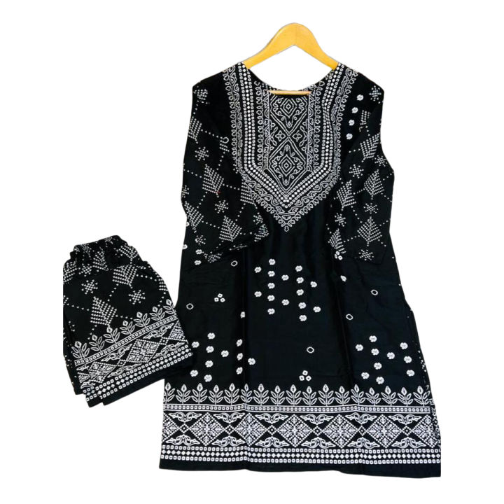 Stylish Collection Stitched New chunri 2pc Dress for Women - Dress For Girls - Dress For Women - Stitched Suit for Girls - Stitched Suit For Women