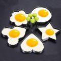 Fried Egg Mold, Pack of 5 Stainless Steel Egg Ring Egg Shaper Pancake Mold Heart/Round/Star/Flower Shapes. 