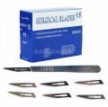 Professional Scalpel Blades Sterile High Carbon Steel Dermablade, 11 Surgical Blades for Dermaplaning, Individually Wrapped Box of 100 Pcs. 