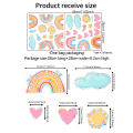 XC8007 Rainbow Stars Clouds Colorful Sunlight Electrostatic Glass Showcase Home Decoration Wall Window Stickers. 