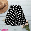 2020 Brand New Style Women's High Waisted Polka Dot Skirt Stretchy Swing Flared Mini Skirt Costumes. 