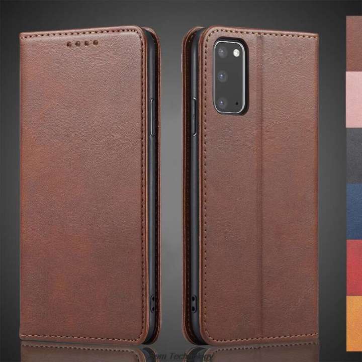For Samsung Galaxy S20+ / S20 Plus 5G 6.7 Pu Leather Flip Lagnetic Wallet Phone Case Cover with Kictand and Card Holder Slots Hand Strap in Gtock