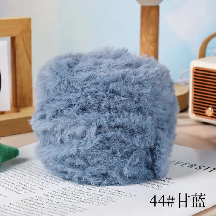 1%20Skein%2050g%20eacSky%20color%20Faux%20Fur%20Yarn%20Chunky%20Yarn%20Super%20Soft%20Fuzzy%20Fluffy%20Yarn%20Eyelash%20Yarn%20for%20DIY%20Crochet%20Knitting%20Projects%20-%20Image%203