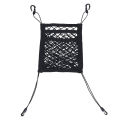 3-Layer Car Mesh Organizer, Stretchable Seat Back Net Bag, Barrier of Backseat Pet Kids, Cargo Tissue Purse Holder, Driver Storage Netting Pouch. 
