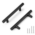 Pack of 2 Round Rod  Handles, puller, For Door , Wardrobe, Almari Kitchen  T Bar BlackBlack Handle Round Handle T Bar Handle Cabinet Handle Drawer Handle Furniture Hardware Kitchen Handle Wardrobe Handle Cupboard Handle Cont Handle ,Wardrobe Door Cabinet,. 