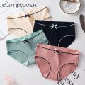Women's Panties Underwear Breathable Seamless Briefs Cotton Inseam Mid-waist Underwear Women. 