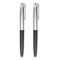 2X HERO 616 Fountain Pen Hooded Golden Nib Black Small Vintage. 