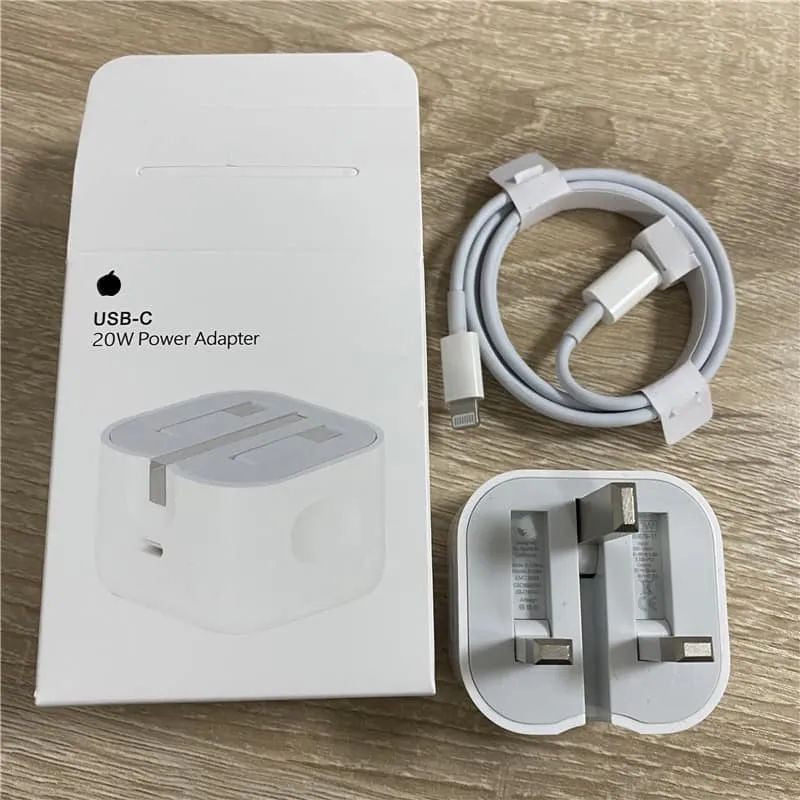 100% orignal apple 20 watt adapter plus charging cable (type c to