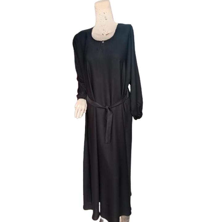 Chunnat Bazo Style Abaya with Belt Korean Nida