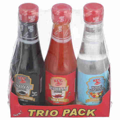 Soya Sause, Chilli Sauce and Vinegar Trio pack 120ml
