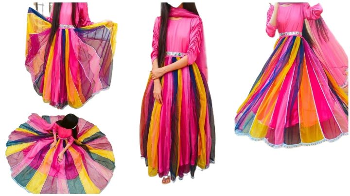 Kaliyon wali long frock Dress high quality stitched dress(Customized)