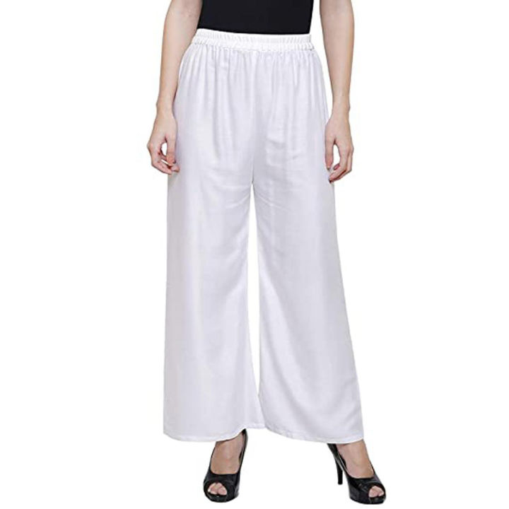 Women’s Flapper Wide Leg Palazzo Pants | Comfortable Soft Trousers for Girls and Women - Pack of 1, 3, or 5