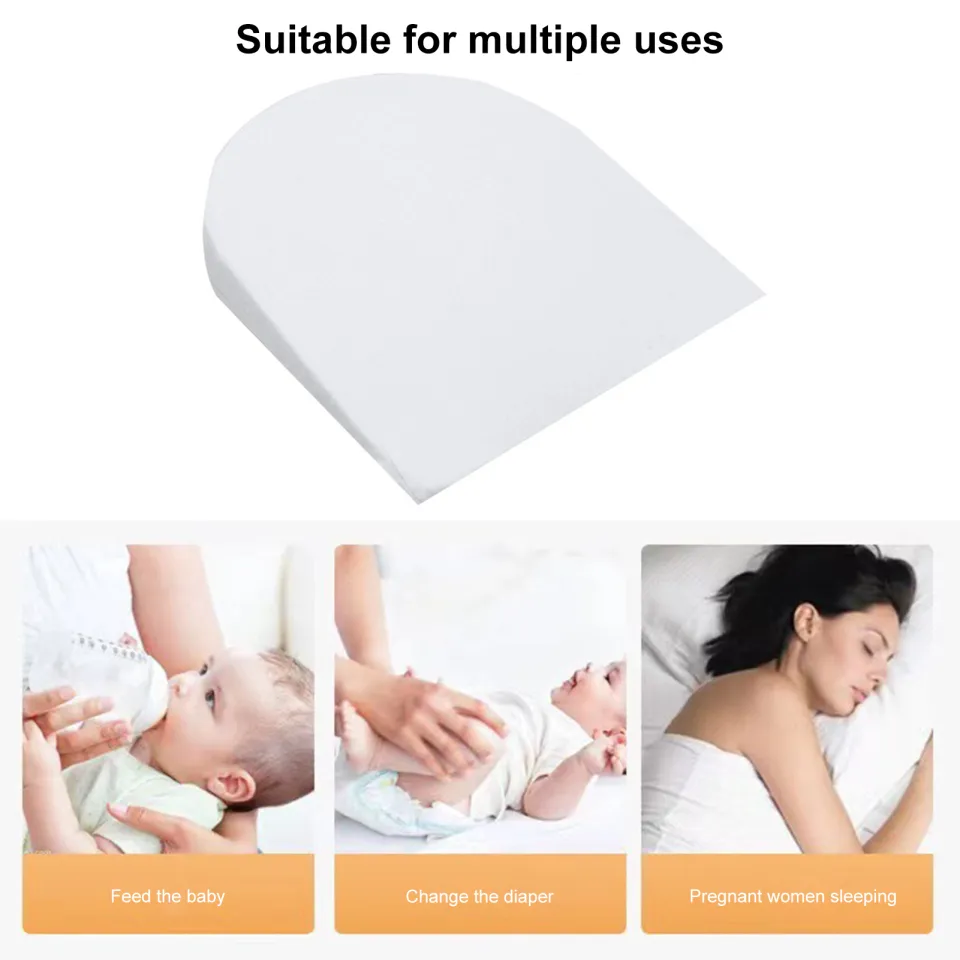 Baby Colic Relief Pillow Memory Foam Infant Anti vomiting Slope Pad Support Pillow for Newborns 12 15 Degree Incline Anti Reflux Colic Cushion for Pram Cot Bed Baby Reflux Pillow Daraz.pk