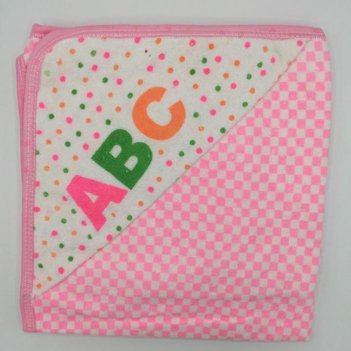 kidzo ABC style Baby Wrapping Sheet Soft Multi colors Towel Type Stuff (Pack Of 1)