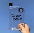 Notebook Water Bottle 350ml | Slim Leakproof Plastic Bottle | Portable Office & School Water Container | Do Your Best Design. 