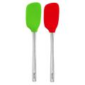 Silicone Non Stick Heat Resistant Spatula With steel Handle For Microwave Freezer Oven Dishwasher Pastry Brush. 