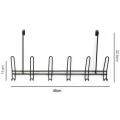 Multi Functional Iron Over The Door Hanger With 12 Hooks In Black, Drill Free Space Saver Organizer Hanger For Clothes, Home And Wardrobe Accessories Organizer. 