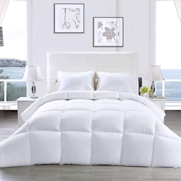 Comforter%20Razai%20Ultra%20Soft%20Down%20Alternative%20Comforter%20-%20Plush%20Siliconized%20Fiberfill%20Duvet%20Insert%20-%20Box%20Stitched%20All%20Season%20-%20Image%204