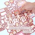 Small mochi no-cut quiet book boys and girls three-dimensional book handmade diy dress up handbook material sticker painting. 
