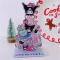Christmas Sanrio acrylic standing sign Cinnamoroll Pom PomPurin assembled desktop ornaments My Melody toy figure Hellokitty modeling table decorations exchange gifts. 