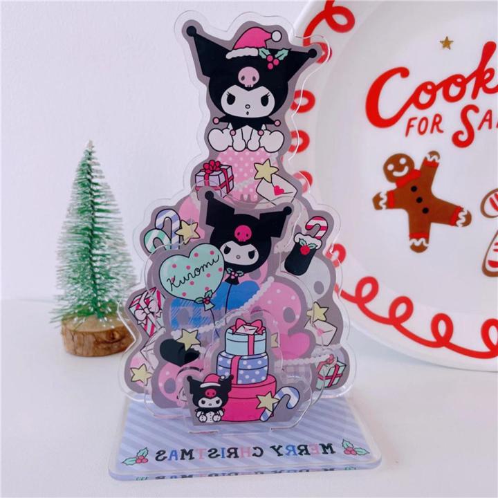 Christmas Sanrio acrylic standing sign Cinnamoroll Pom PomPurin assembled desktop ornaments My Melody toy figure Hellokitty modeling table decorations exchange gifts