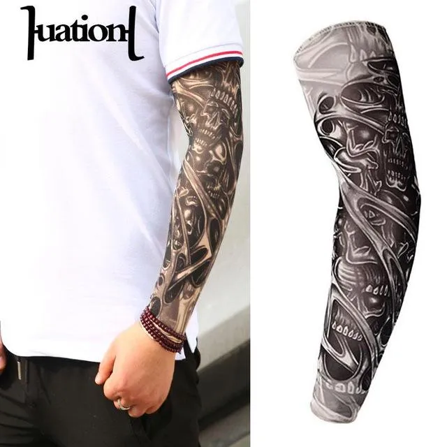Tattoo%20Stylish%203d%20Tattoo%20Arm%20Warmers%20For%20Summer%20Sleeves%20Summer%20Sun%20Protection%20Arm%20Sleeves%20High-quality%2040cm*8cm%20Comfortable%20-%20Image%207