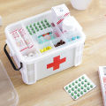 Large Family Medicine Box Plastic Multi - layer First Aid Kit Health Box Medicine Storage Box Household Medical Box. 