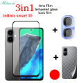 BLKNAIM 3 in 1 infinix smart 10 Tempered Glass for infinix smart 10 Screen Protector Camera Lens Glass Full Cover Tempered Glass Film. 