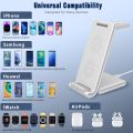 ARMICO 3 in 1 Wireless Charger,Fast Wireless Charging Station for Multiple Devices,Foldable Travel Charging Pad Stand for iPhone15/ 14/ 13/ 12/ 11/ X/ SE/ 8, Samsung, AirPods3/2/Pro, iWatch SE/8/7/6/5/4/3/2. 