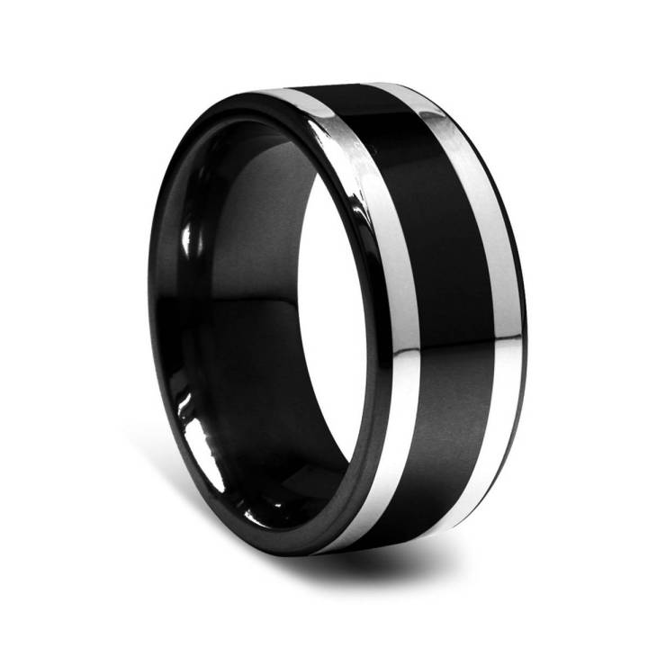 Silver%20Black%20Stainless%20Steel%20Ring%20For%20Men%20-%20Image%202