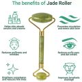 WANTER Jade Roller & Gua Sha, Face Roller, Facial Beauty Roller Skin Care Tools, BAIMEI Rose Quartz Massager for Face, Eyes, Neck, Body Muscle Relaxing and Relieve Fine Lines and Wrinkles. 
