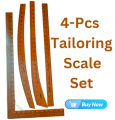 This set inclued 4-pcs scale (L-Shape Scale 24inch)-(Hip curev 24Inch Scale)-(Pant 24 inch Scale)&(Straight 24 inch Scale) for Tailor.. 