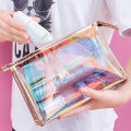Colorful Holographic Women Cosmetic Bag TPU Clear Makeup Beauty Organizer Pouch MJ. 