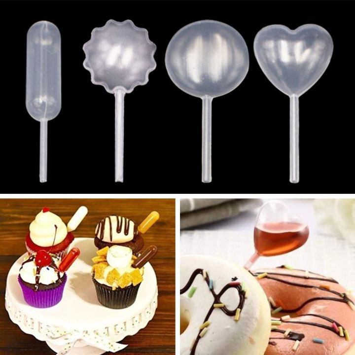 60Pcs Macaron Ketchup Ice Cream Sauce Sauce Droppers Cupcakes Stuffed Dispenser Transfer Pipettes