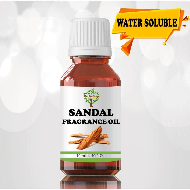 Herbology Sandal Water Soluble Fragrance oil for Diffuser - Sandalwood Fragrance Oil Humidifier Fragrance for Living Room, Car, and Office Spaces - Air Freshener