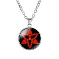 Anime Sharingan Eye Necklaces Uchiha Kakashi Mangekyou Pendant Necklace Goth New Fashion Chokers For Fans Women Men Gift. 