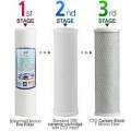 Aqua 3 in 1 Bundle Water Filter Replacement Triple Water Purification Cartridges (PPf-5 + GAC + CTO  RO Filter. 