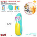 Inflatable Bop Bag Toy, Animal Shape Branded Punching Boxing Bag For Kids, 3D Bop Bags For Fun, Baby Girl & Boy Party Games, Easy & Simple to Play Indoor & Outdoor Bestway 52152, Intex 3-D 44669, Vinyl Toys. 