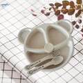 Divided Set .87 Inch 3-Compartment Durable Cartoon Food Plate Kids Dinnerware for Dinner Home Children Baby - , 7.87inch. 