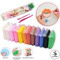 Colors Air Dry Clay Pack of 12 for Kids - Non-Toxic Soft & Ultra Light Modeling Clay With 2 Sculpting Tools - Perfect Creative Gift for Boys & Girls - Multicolor. 
