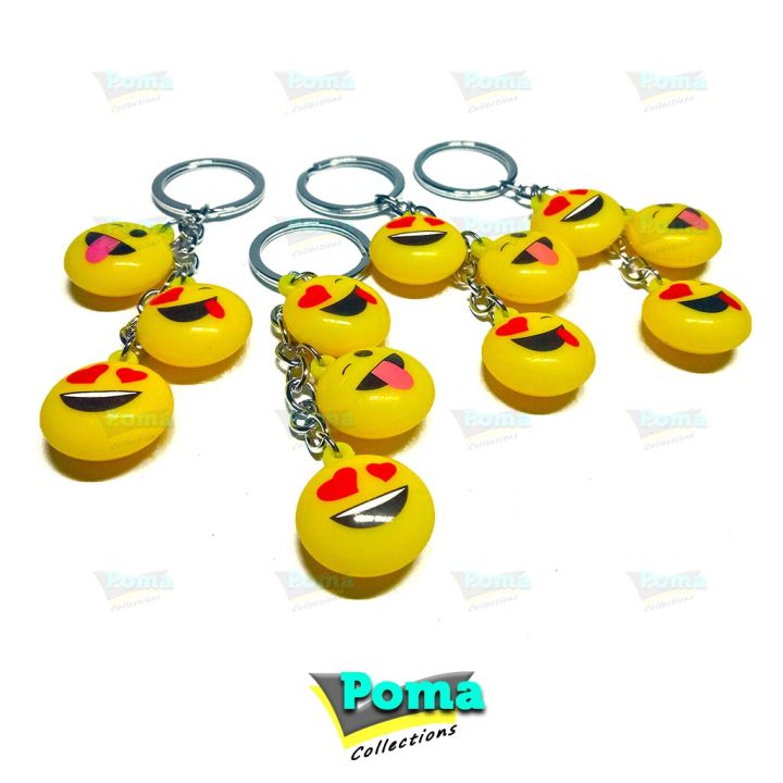 Emoji%20Face%20Keychain%20Key%20Holder%20Key%20Rings%20For%20Girls%20School%20Bags,%20Bikes%20&%20Cars%203%20Emoji%20Faces%20in%20One%20Key%20Chain%20-%20Image%204