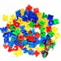 Chunky Blocks String Along Colored A-Z English Alphabet Plastic Blocks - Multicolor. 