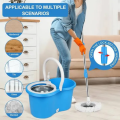 Spin Mop Bucket System, 360 Spin Mop & Bucket Floor Cleaning Stainless Steel Mop Bucket with 2 Microfiber Replacement Head Refills. 
