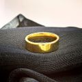 Gold-plated Round plain Challa ring. 