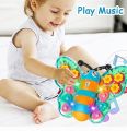 FunBlast Transparent Butterfly Gear Toys - B/O Musical Butterfly Toy with Sound & Flashing Lights, 360 Degree Rotating Electric Insects Toy for 3+ Years Old Kids, Boys, Girls, Light & Sound Toys for Kids. 
