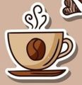 Coffee Sticker - 9 Stickers cute Doodle Stickers - Funny Coffee Sticker - size 2 Inch x 2 Inch Each sticker size. 