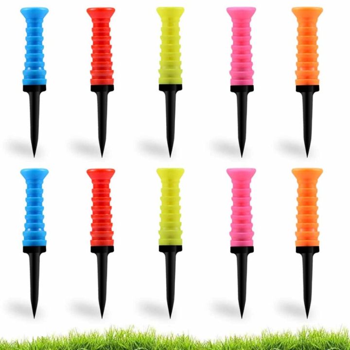 5 colors Golfer Training Tool Stability Tees Golf Tees Bulk Golf Training Aid Plastic Rubber Golf Tees Stability Tee Holder Golf Tees Golf Nails