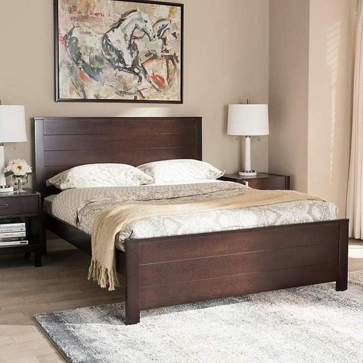 Ghania Modern Queen/King Size bed In MDF Wood - Without Mattress