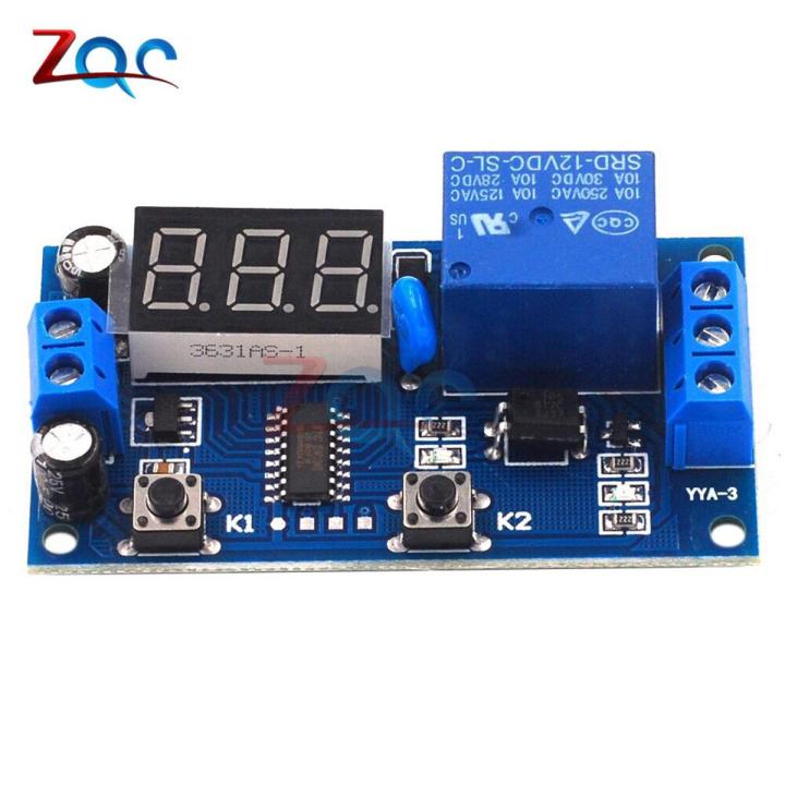 5A LED Digital Time Delay Relay 12v Trigger Cycle Timer Delay Switch ...